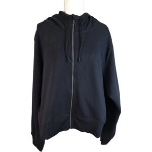 All in Motion Women's 4X Black Full Zip Hoodie w/Pockets Relaxed Fit